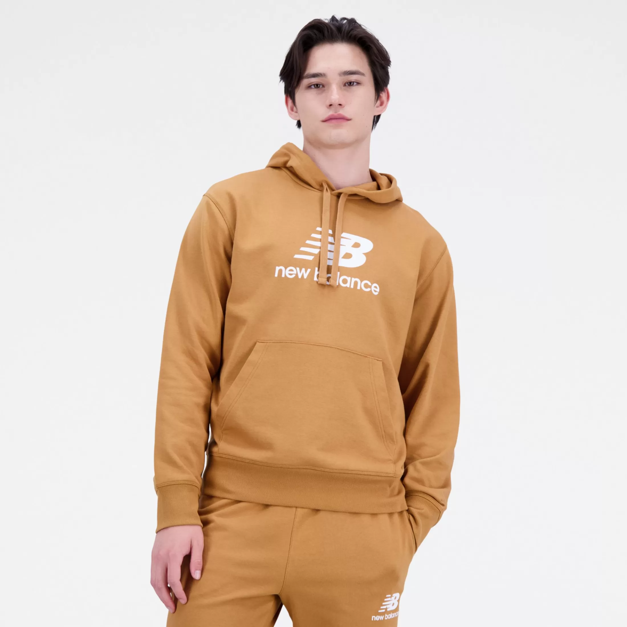 Clearance Homens Hoodie Essentials Stacked Logo French Terry Saldos Outlet vestuário